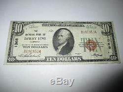 10 $ 1929 Derby Line Vermont Vt Banque De Billets De Banque Nationale Note! Ch. # 1368 Amende