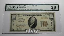 10 1929 Dolton Illinois IL Monnaie Nationale Note De Banque Bill Ch. #8679 Vf20 Pmg