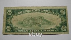 10 $ 1929 Dover Delaware De National Currency Bank Note Bill Ch. #1567 Rare