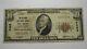 10 $ 1929 Dubois Pennsylvania Pa Banque Nationale Monnaie Note Bill Ch. # 7453 Rare