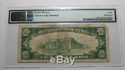 10 $ 1929 Dyersville Iowa Ia Banque Nationale Monnaie Note Bill Ch. # 9555 Vf20 Pmg
