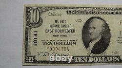 10 1929 East Rochester New York Ny Monnaie Nationale Banque Note Bill Ch. #10141