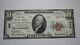 10 $ 1929 Easthampton Massachusetts Banque Nationale Monnaie Note Bill Ongecirculeerd