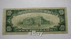 10 $ 1929 Edwardsville Illinois IL Banque Nationale Monnaie Remarque Le Projet De Loi # 11039 Fin