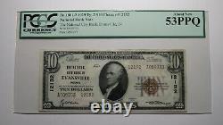 $10 1929 Evansville Indiana En Monnaie Nationale Note De La Banque Bill 12132 New53 Pcgs