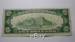 10 $ 1929 Fairfield Iowa Ia Banque Nationale Monnaie Note Bill Ch. # 1475 Vf +