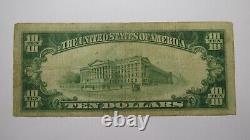 10 $ 1929 Fairmont West Virginia Wv National Devise Bank Note Bill #9462 Fine