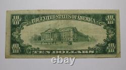 10 1929 Flemington New Jersey Nj Monnaie Nationale Banque Note Bill Ch. #892 Fine