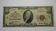 $10 1929 Fort Wayne Indiana In National Currency Bank Note Bill Ch. #11 Fine