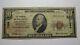 10 $ 1929 Freeport Pennsylvania Ap National Devise Bank Note Bill! #7366 Rare