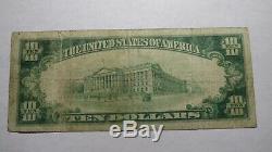10 $ 1929 Grafton Dakota Du Nord Nd Banque Nationale Monnaie Note Bill Ch. # 3096 Fin