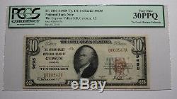 10 $ 1929 Gypsum Kansas Ks Billet De Billet De Banque En Monnaie Nationale! Ch. # 9695 Vf30 Pcgs