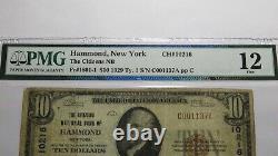 10 1929 Hammond New York Ny Monnaie Nationale Banque Note Bill Ch. #10216 F12 Pmg