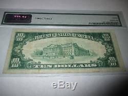$ 10 1929 Highland Illinois IL Banque Nationale De Billets De Banque Bill Ch # 6653 Vf! Rare