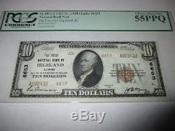 10 $ 1929 Highland Illinois IL Billets De Banque Nationaux, Billets De Banque Bill Ch # 6653 New55ppq