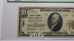 10 1929 Honolulu Hawaii Hi Banque Nationale De Devises Note Bill Ch. #5550 F15 Pcgs