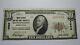 10 $ 1929 Huntingdon Pennsylvania Pa Banque Nationale Monnaie Note Bill # 4965 Vf