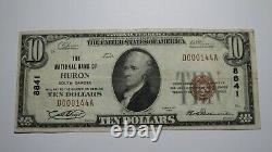 10 1929 Huron Dakota Du Sud Sd Monnaie Nationale Banque Note Bill Charte #8841 Vf