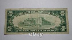 $10 1929 Jamestown New York Ny National Currency Bank Note Bill Ch. #8453 Rare