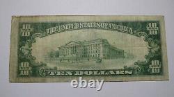 $10 1929 Johnstown Pennsylvania Pa National Currency Bank Note Bill Ch. #51 Vf