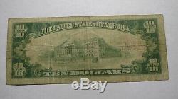 10 $ 1929 Julesburg Colorado Co Banque Nationale Monnaie Note Bill! Ch. # 8205 Fin
