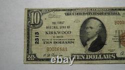 $10 1929 Kirkwood Illinois IL Monnaie Nationale Note De La Banque Bill Ch. #2313 Fine