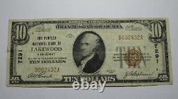 10 1929 Lakewood New Jersey Nj Monnaie Nationale Banque Note Bill Ch. #7291 Vf