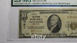 10 1929 Lancaster New York Ny Monnaie Nationale Banque Note Bill Ch. #11912 F15