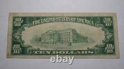 10 1929 Laurel Mississippi Ms Monnaie Nationale Note Banque Bill Ch. #6681 Fine
