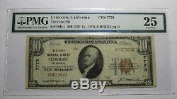 10 $ 1929 Lemoore Californie Ca Banque Nationale Monnaie Note Bill Ch. # 7779 Vf25