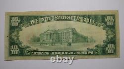 10 $ 1929 Lenox Iowa Ia Monnaie Nationale Banque Bill Charte #5517 Très Amende