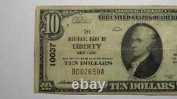 10 1929 Liberty New York Ny Monnaie Nationale Banque Note Bill Ch. #10037 Fine