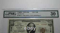 10 $ 1929 Linden Alabama Al Monnaie Nationale Banque Note Bill! Ch. #7148 Vf30 Pmg