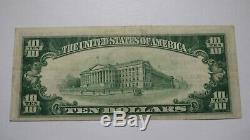 10 $ 1929 Littlestown Pennsylvania Pa Banque Nationale Monnaie Note Bill # 9207 Vf ++