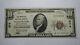 10 $ 1929 Manchester New Hampshire Nh Banque Nationale Monnaie Note Bill! Ch. # 574