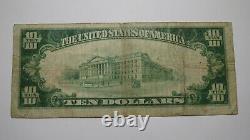 10 1929 Manistee Michigan MI Monnaie Nationale Banque Note Bill Ch. #2539 Fine