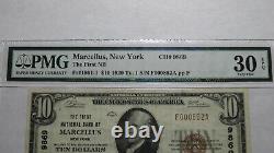 $10 1929 Marcellus New York Ny National Currency Bank Note Bill! Ch. #9869 Vf30