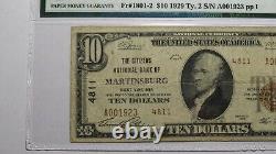 10 $ 1929 Martinsburg West Virginia Wv National Currency Bank Note Bill! Numéro 4811