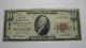 10 1929 $ Mckees Rocks Pennsylvania Pa Banque Nationale Monnaie Note Le Projet De Loi 5142 Fin