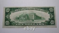 10 1929 Menasha Wisconsin Wi Monnaie Nationale Banque Note Bill Ch. #3724 Vf+++