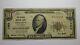 10 $ 1929 Meriden Connecticut Ct Monnaie Nationale Banque Note Bill! Ch. #1382 Fine