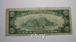 10 $ 1929 Meriden Connecticut Ct Monnaie Nationale Banque Note Bill! Ch. #720 Vf