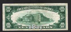 10 $ 1929 Meridian Mississippi Ms Banque Nationale Monnaie Note Ch. # 13551t2 Nt0093