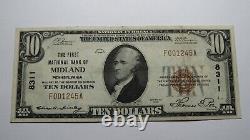 $10 1929 Midland Pennsylvania Ap National Monnaie Banque Note Bill! Ch #8311 Xf