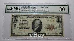 10 $ 1929 Millville New Jersey Nj Banque Nationale Monnaie Note Bill # 1270 Vf30