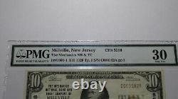 10 1929 Millville New Jersey Nj Monnaie Nationale Note De La Banque Bill #1270 Vf30