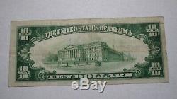 10 $ 1929 Monmouth Illinois IL Banque Nationale Monnaie Note Bill! Ch # 4400 Xf +