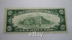 10 $ 1929 Montclair New Jersey Nj Banque Nationale Monnaie Note Bill! # 9339 Xf ++