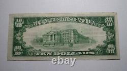 10 1929 Monticello New York Ny Monnaie Nationale Banque Note Bill Ch. #1503 Vf+