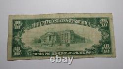 10 1929 Montpelier Vermont Vt Monnaie Nationale Note Banque Bill Ch. #857 Rare
